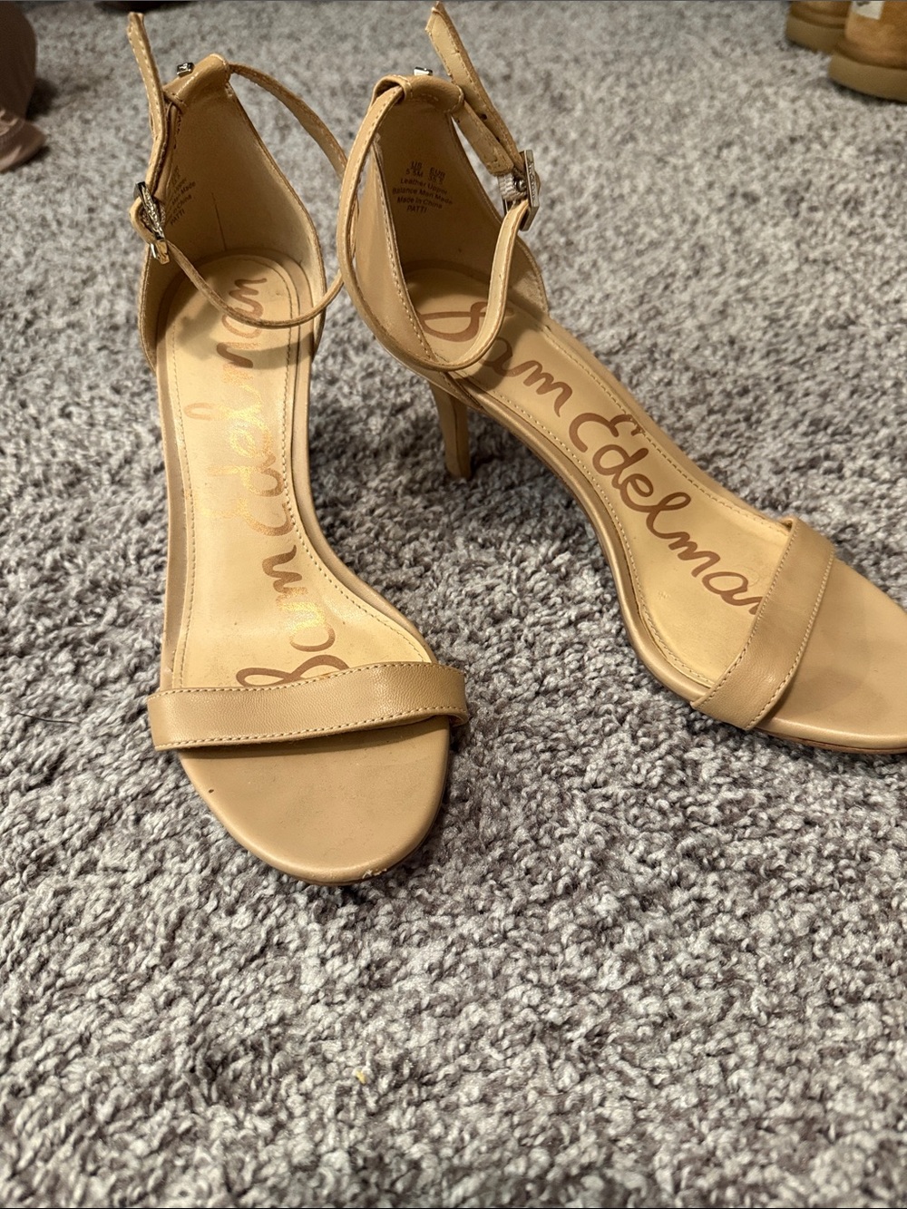 Sam Edelman Nude Ankle-Strap Heels